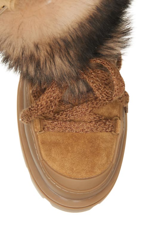Moncler Suede Boots With Chunky Sole And Shearling In Multi
