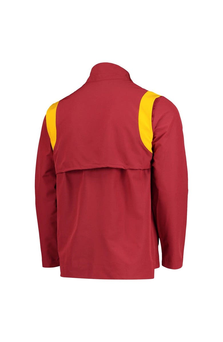 Nike Men's Nike Cardinal Iowa State Cyclones 2021 Team Coach Quarter-Zip Jacket, Alternate, color, 