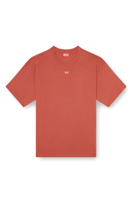 Diesel T-shirt With Embroidered D Patch In Red