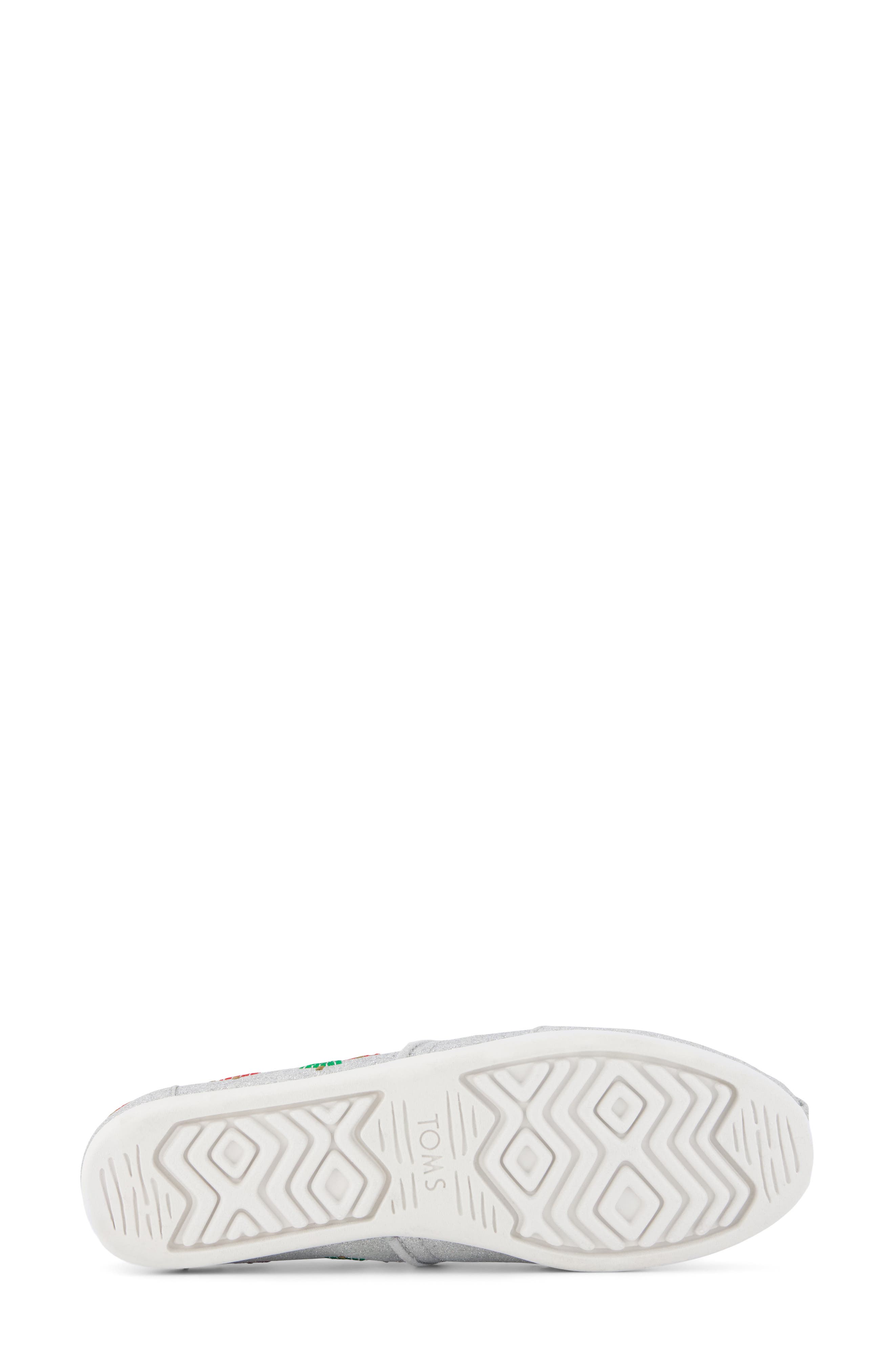 Alpargata Tree Embroidered Slip-On Sneaker, Alternate, color, SILVER