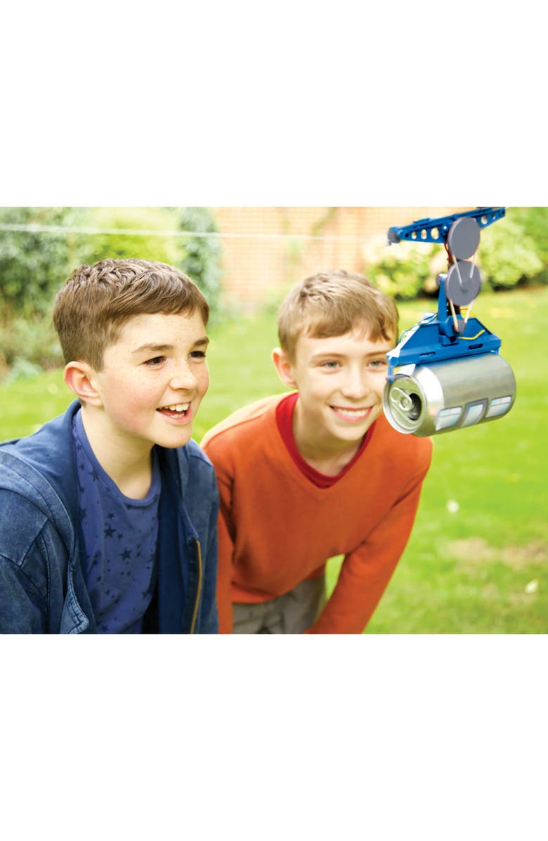 4M KidzRobotix Tin Can Cable Car, DIY Building Science Kit, Kids 8+, Alternate, color, Multicolored