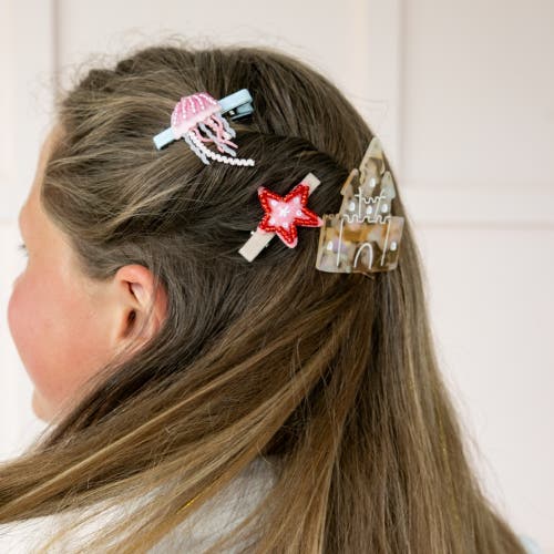 Daydream Society Seaside Jellyfish & Starfish Clip Set In Multi