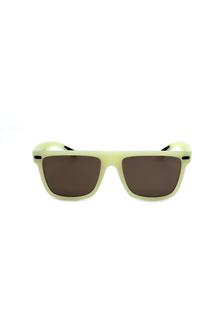 52mm Square Sunglasses, Main, color, GREEN TRASPARENT