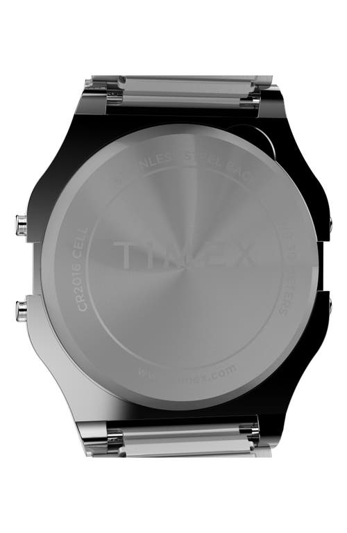 Timex ® T80 Digital Bracelet Watch, 34mm In Stainless Steel