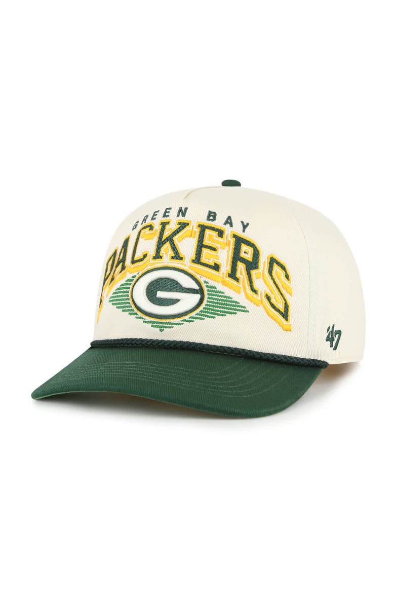 '47 Men's '47 Cream Green Bay Packers Pomona Rope Hitch Adjustable Hat, Main, color, Cream