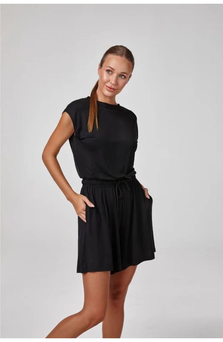 Forever & Always Lesie Modal Short Jumpsuit, Main, color, Black
