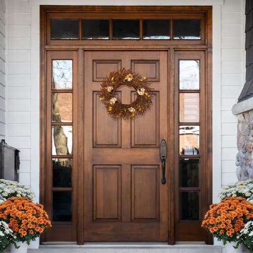 Northlight Fall Grass Autumn Harvest Artificial Wreath In Multi