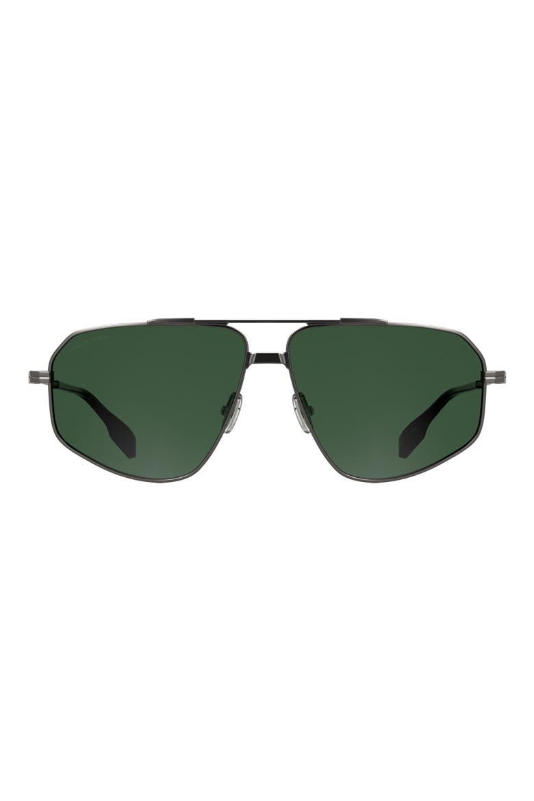 61mm Polarized Aviator Sunglasses, Main, color, MATTE DARK GUNMETAL