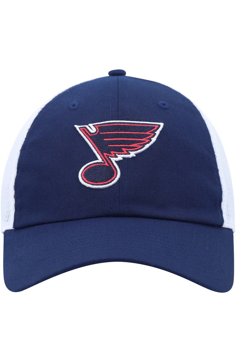 adidas Men's adidas Navy St. Louis Blues Color Pop Trucker Adjustable Hat, Alternate, color,