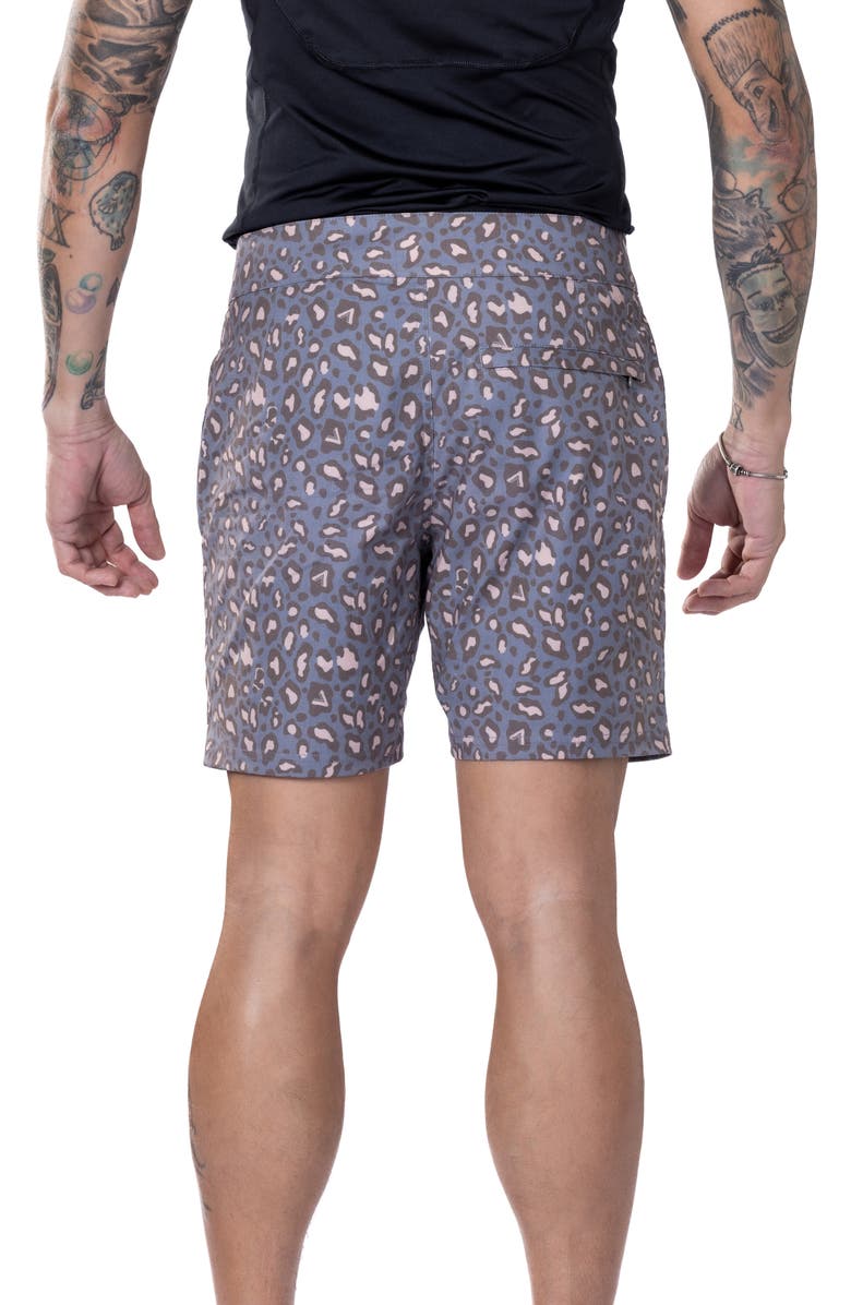 VAST Leopard Print II Stretch Board Shorts, Alternate, color, Navy Leopard