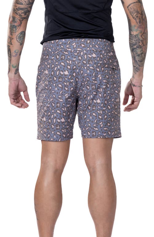 Vast Leopard Print Ii Stretch Board Shorts In Navy Leopard
