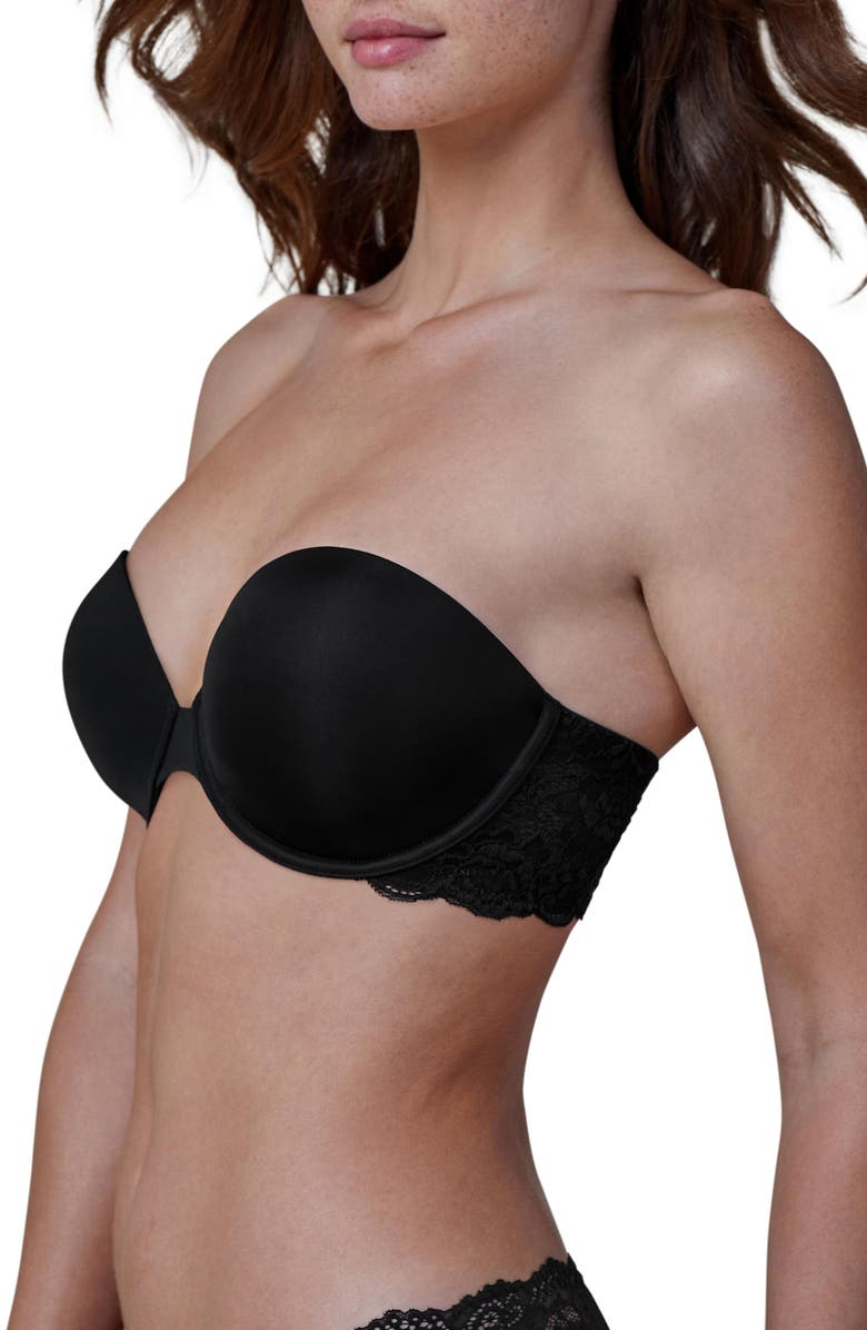 Skarlett Blue Goddess Convertible Strapless Bra, Alternate, color, Black