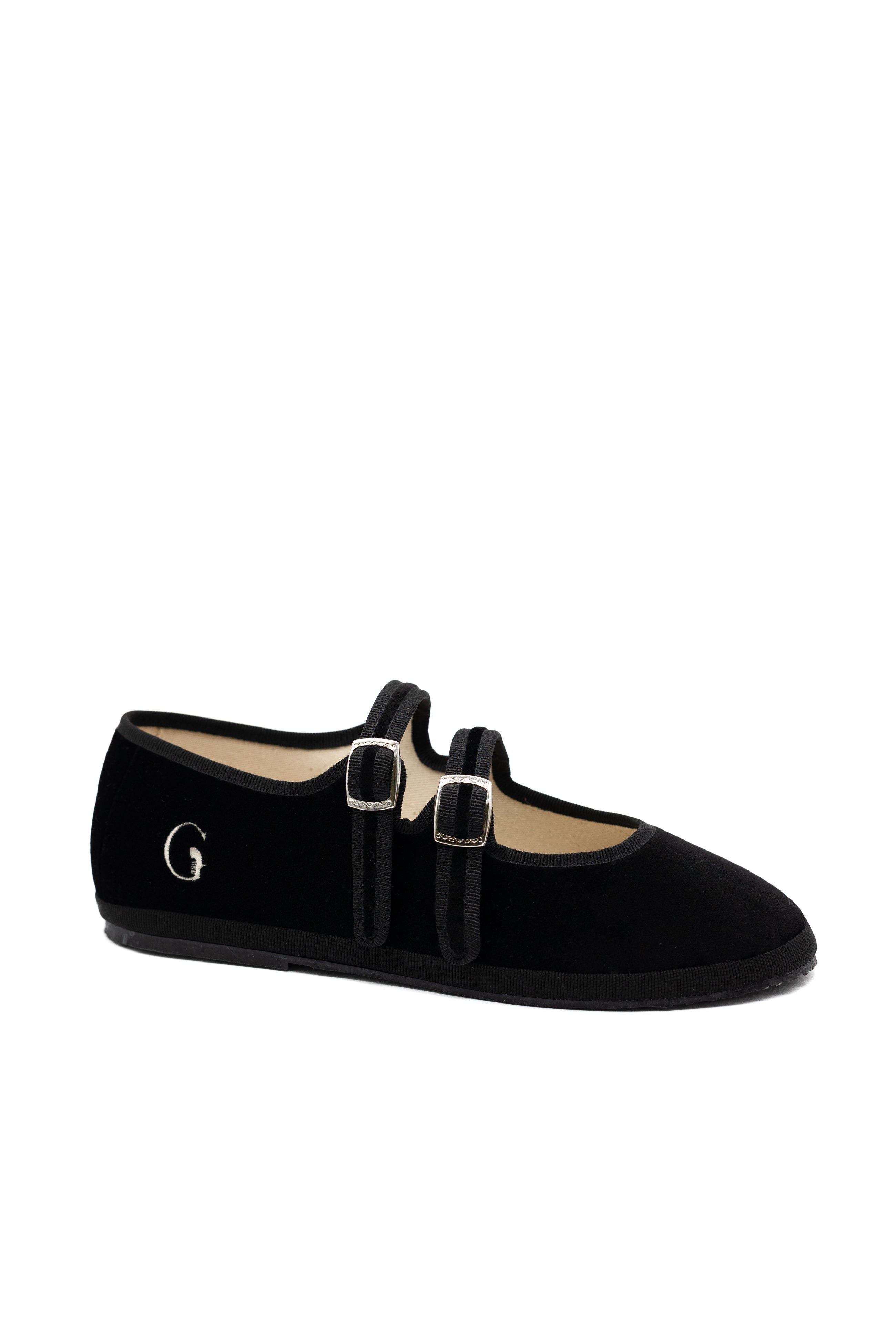 Gondolina Shoes Mary Jane Double Lace Ballet Flats, Main, color, Gondola Black