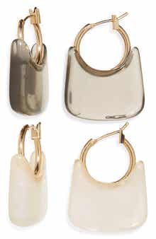 Tasha Set of 2 Resin Hoop Earrings