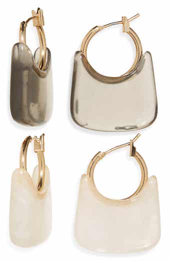 Tasha Set of 2 Resin Hoop Earrings