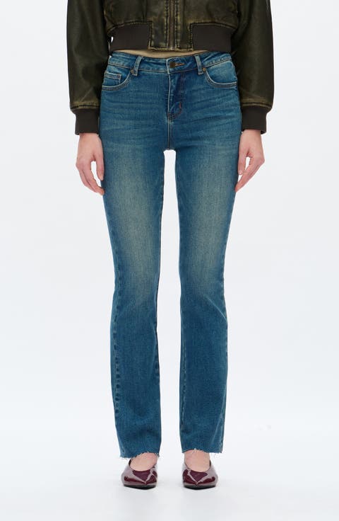 Raw Hem Skinny Jeans