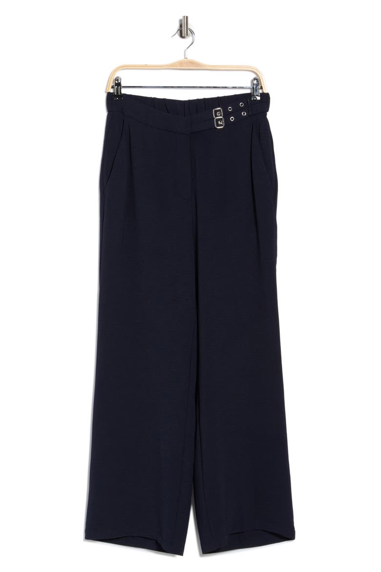 Side Belted Airflow Wide Leg Pants, Alternate, color, BLUE MOON