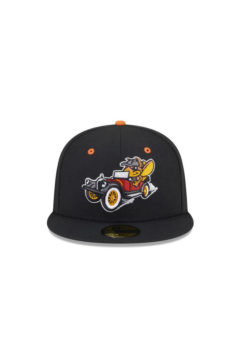 Men's New Era  Black Winston-Salem Dash Theme Nights 59FIFTY Fitted Hat, Alternate, color, Black