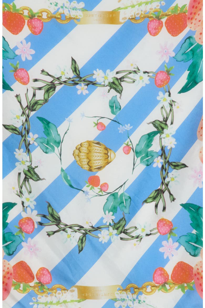 Strawberry Stripe Bandana, Alternate, color, PERIWINKLE BLUE