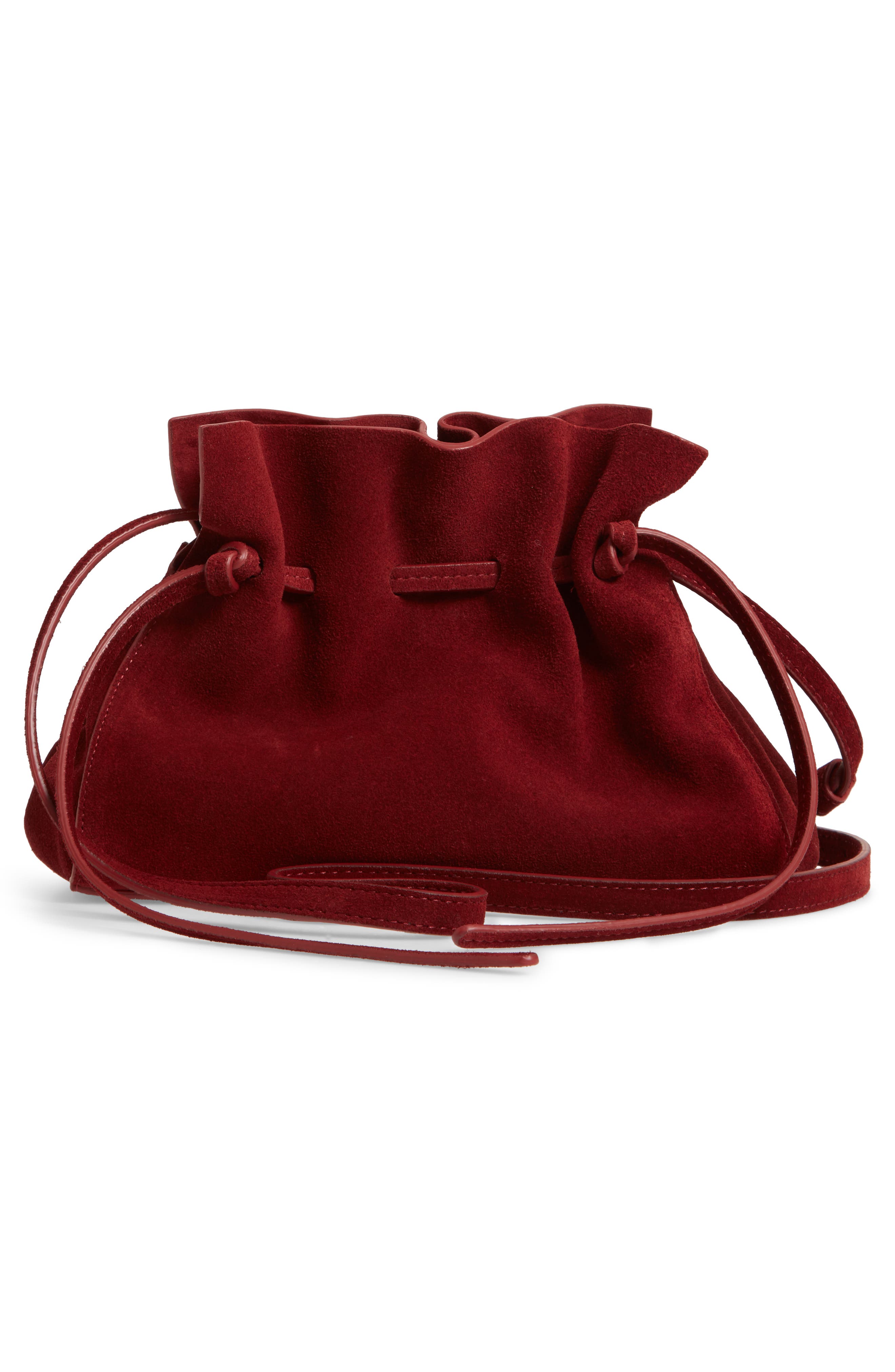 Mansur Gavriel Mini Suede Drawstring Bag, Alternate, color, 