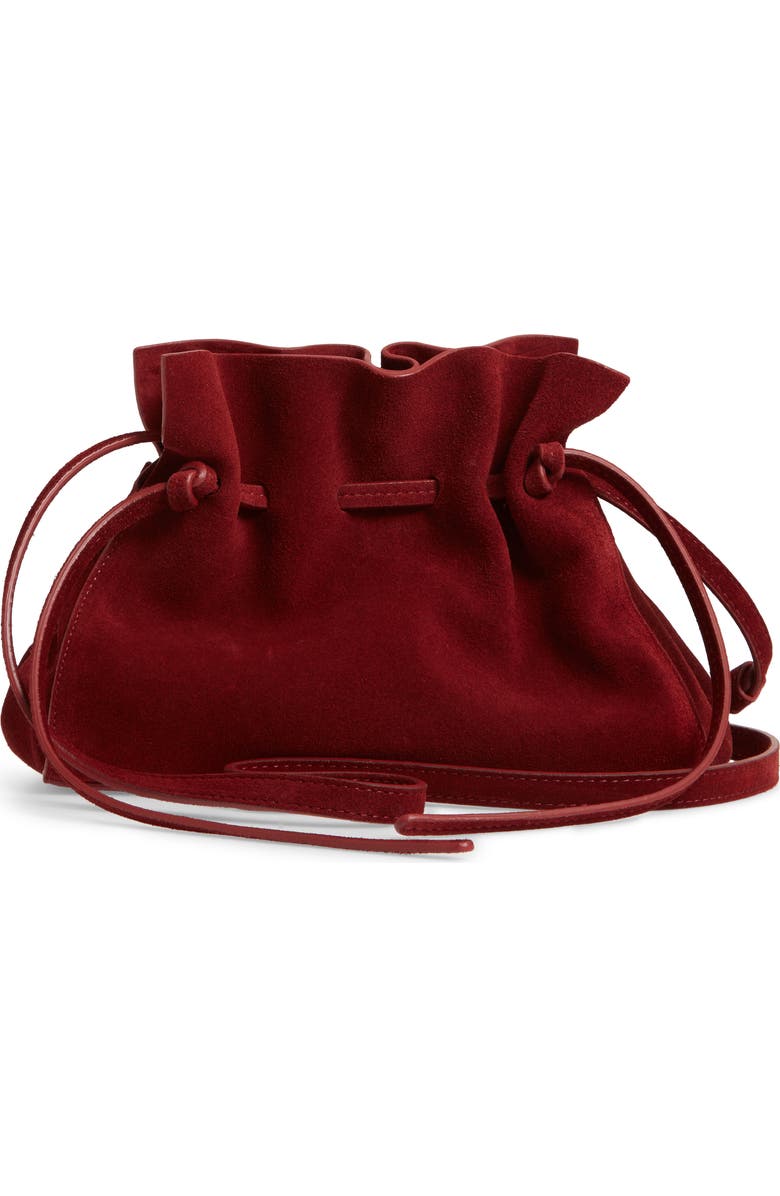Mansur Gavriel Mini Suede Drawstring Bag, Alternate, color,