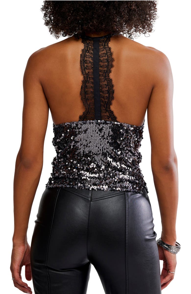 Take Me Away Sequin & Lace Tank