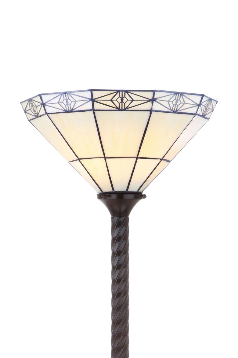Moore Tiffany-Style 68.57" Torchiere LED Floor Lamp, Bronze, Main, color, Bronze