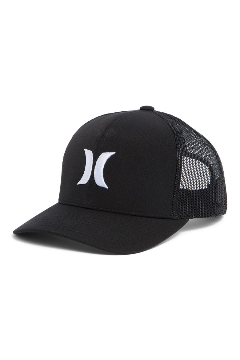 Del Mar Trucker Baseball Cap, Main, color, BLACK/WHITE