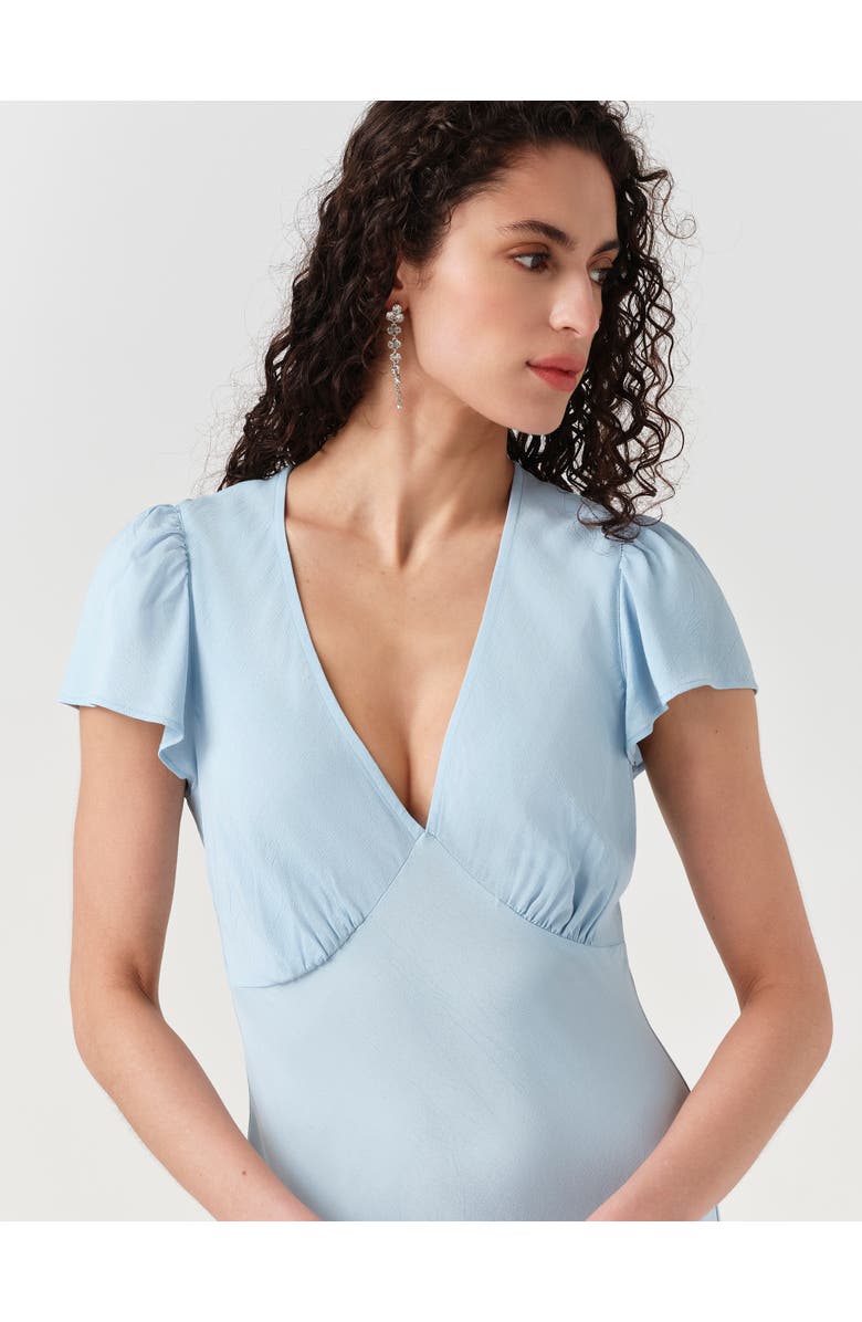 Ghost London Corinne Frill Crepe Midi Dress, Alternate, color, 