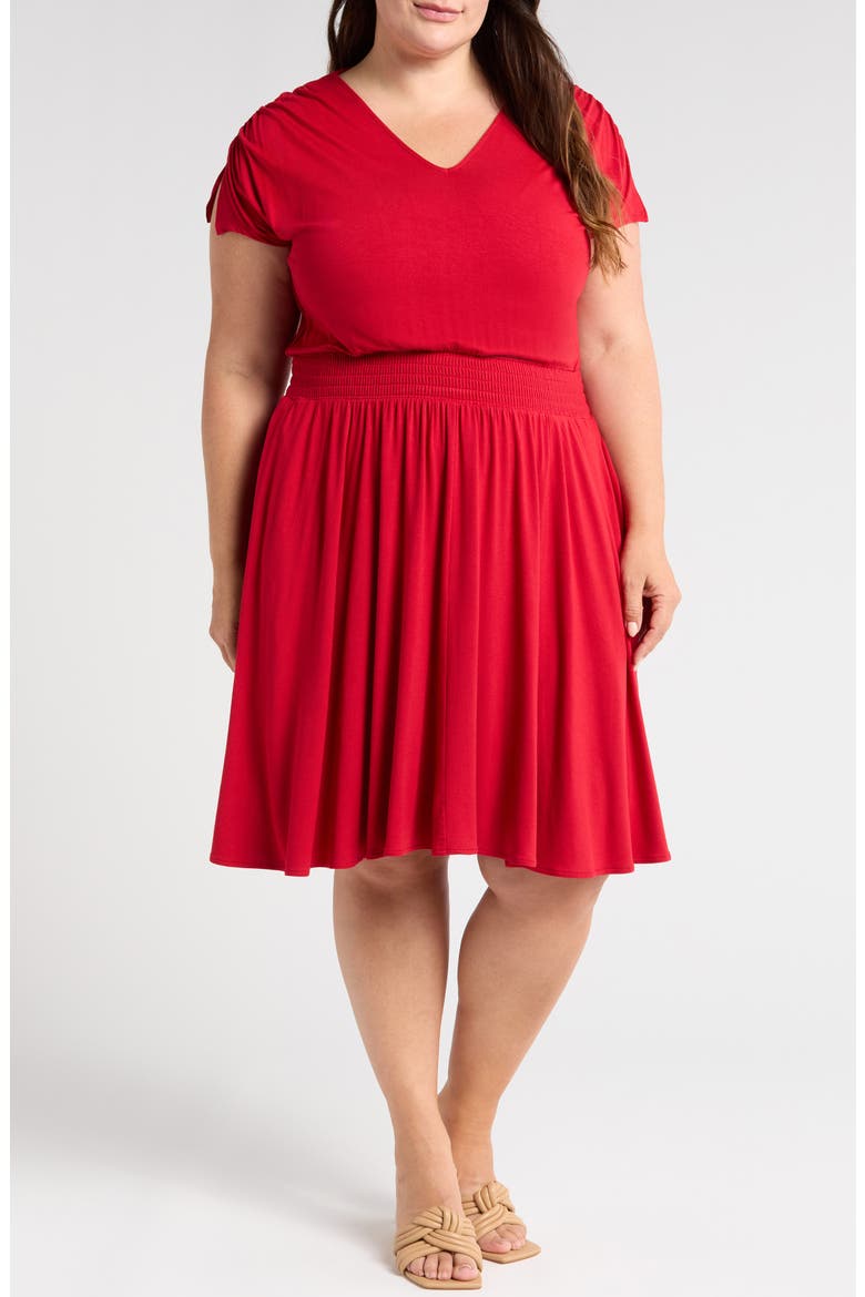 Piper Stretch Jersey Dress, Main, color, NEW YORK RED