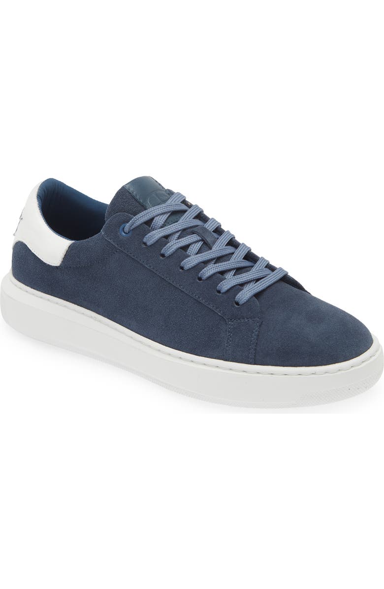 G Brown Puff Low Top Suede Sneaker, Main, color, Blue/ White