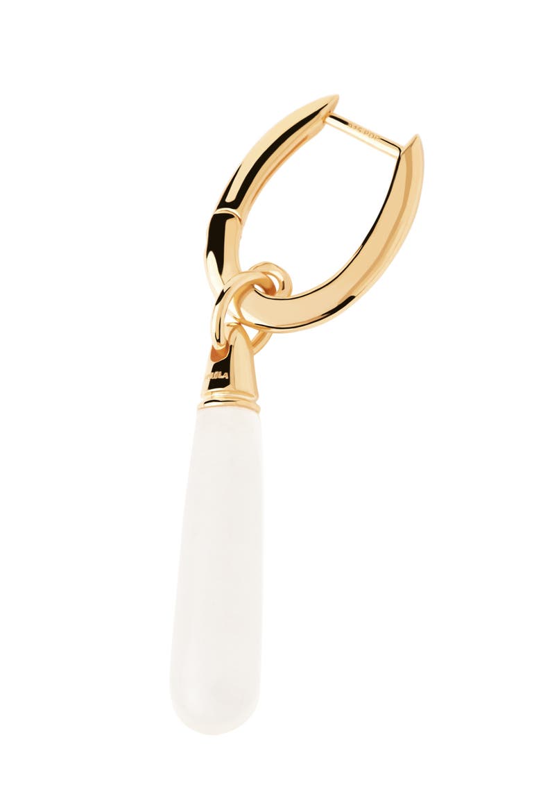 Rock Crystal Large Jupiter Single Hoop, Alternate, color, Clear Quartz