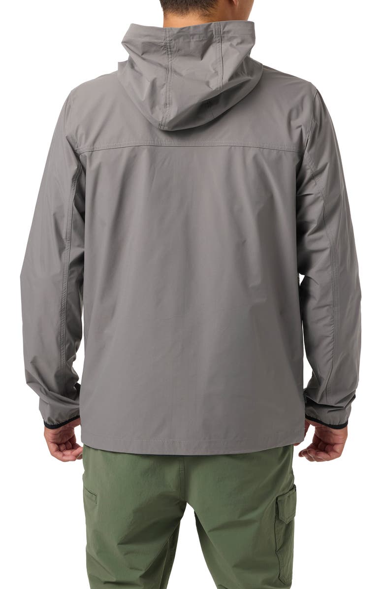 O'Neill TRVLR Hooded Water Repellent Windbreaker, Alternate, color, Gargoyle