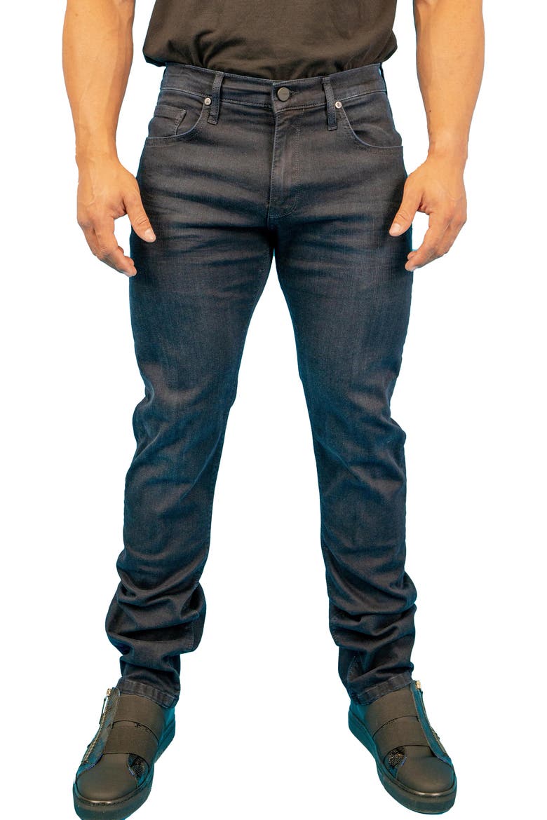 Athletic Fit Stretch Jeans, Main, color, BLUE