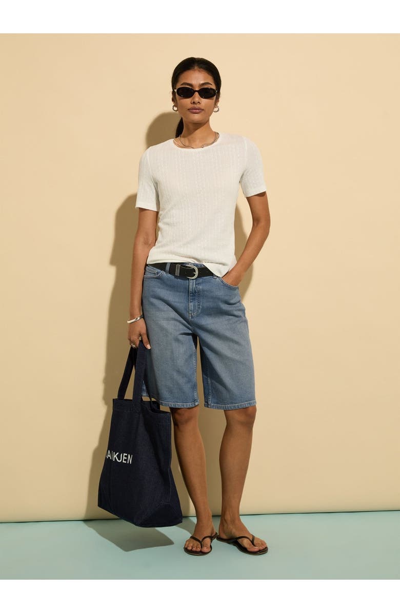 Baukjen Britney Stretch Denim Shorts, Alternate, color, Light Indigo