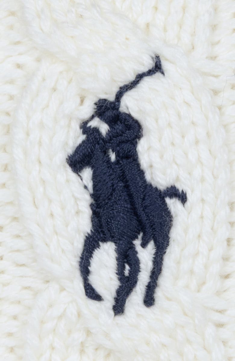 Polo Ralph Lauren Cable Stitch Baseball Cap, Alternate, color, Antique Cream