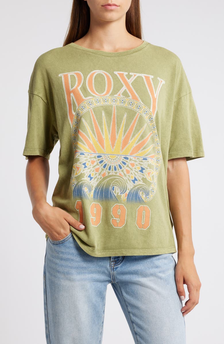 Roxy Surf's Up Cotton Graphic T-Shirt, Main, color,