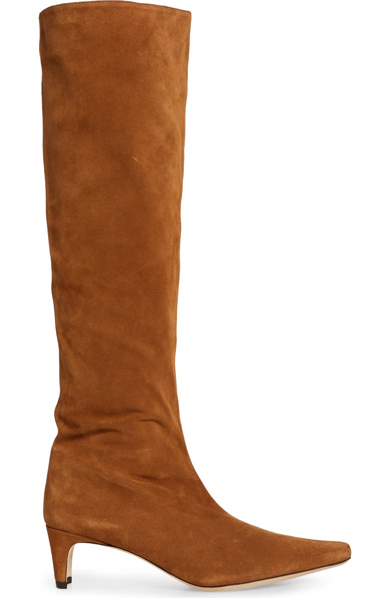 STAUD Wally Knee High Boot, Alternate, color, Tan Suede
