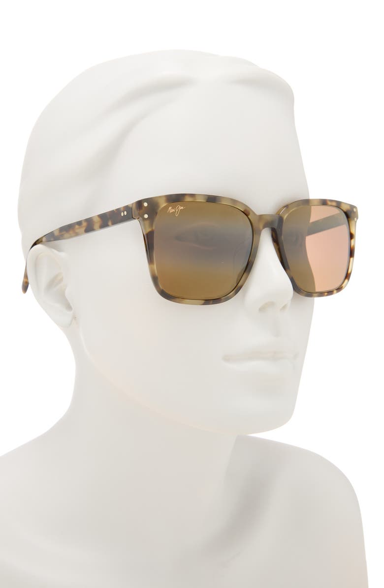 Maui Jim 54mm Square Sunglasses, Alternate, color, Olive Tortoise Bronze