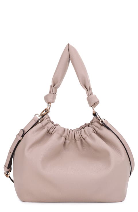 Nala Recycled Vegan Leather Hobo Crossbody Bag