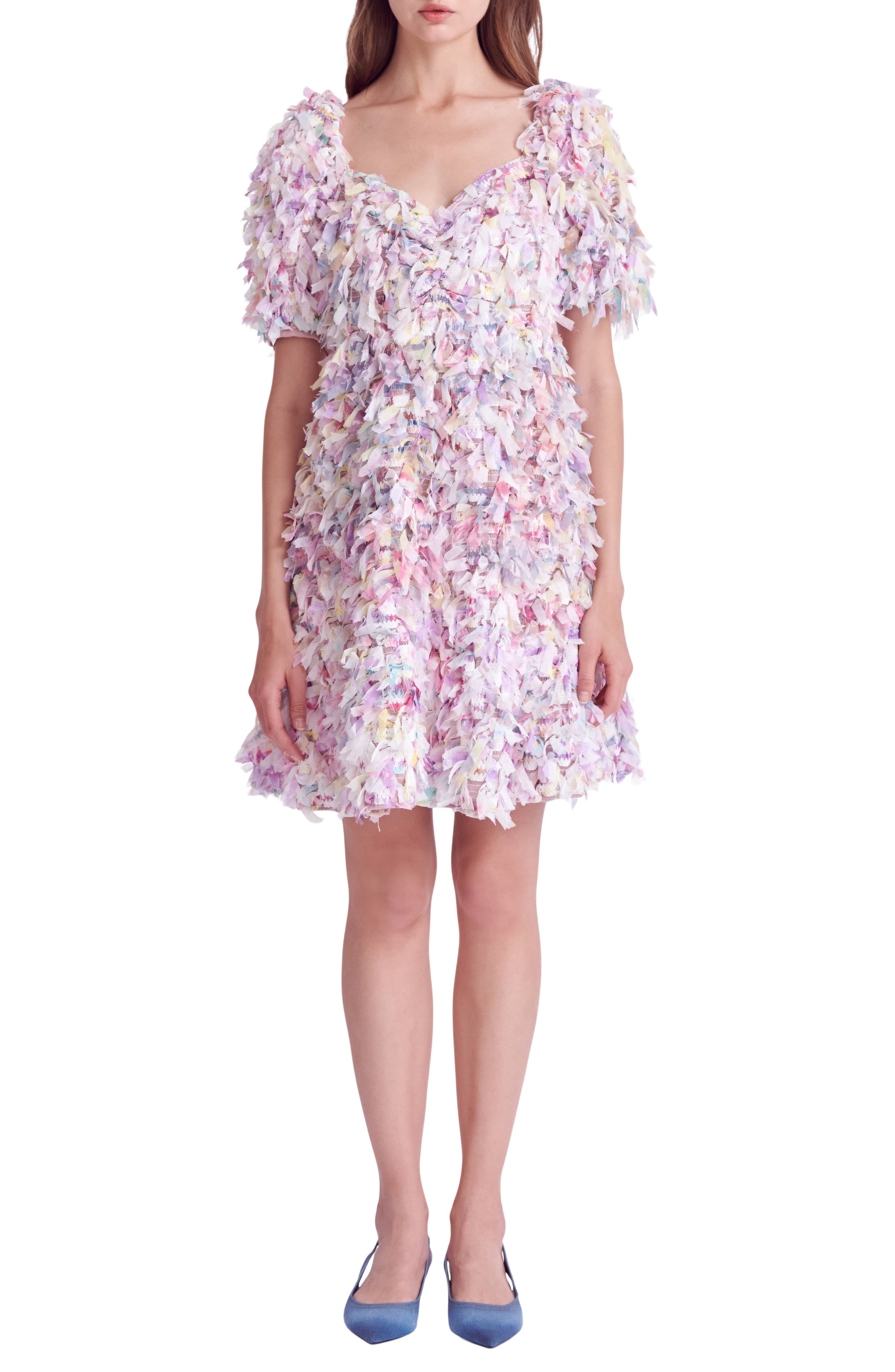 English Factory Textured Ribbon Minidress
