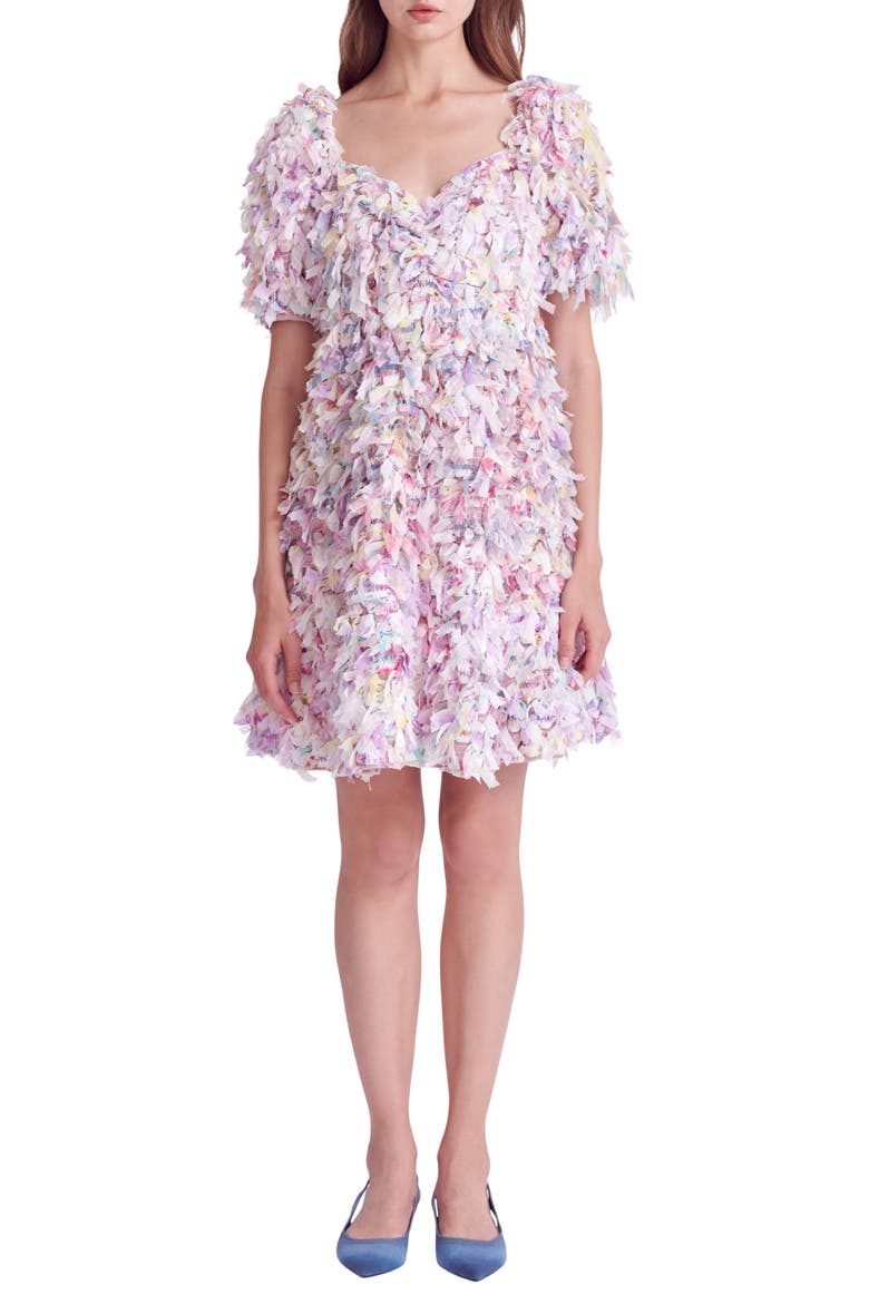 Textured Ribbon Minidress, Main, color, MAUVE