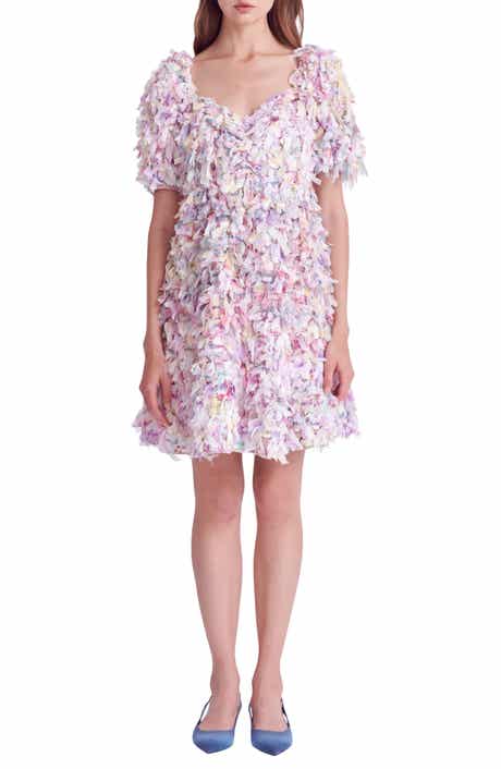 English Factory Textured Ribbon Minidress