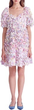 English Factory Textured Ribbon Minidress