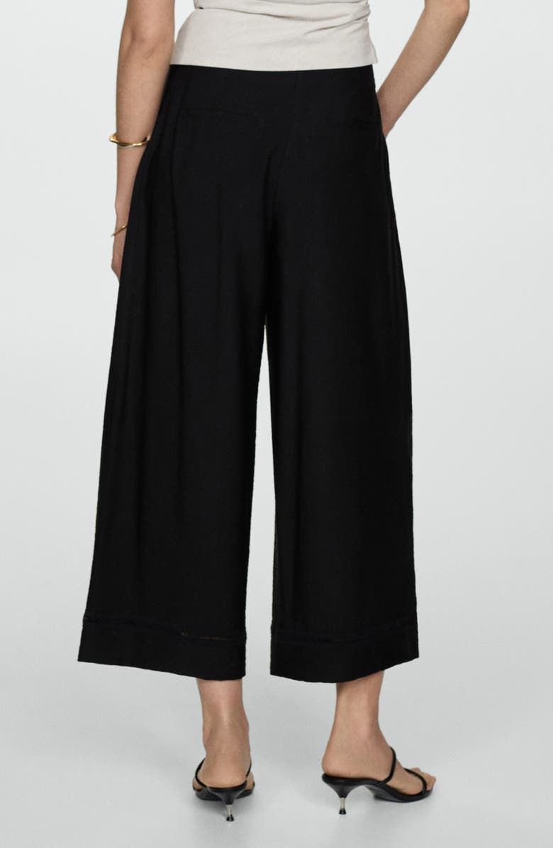 MANGO Wide Leg Crop Pants, Alternate, color,