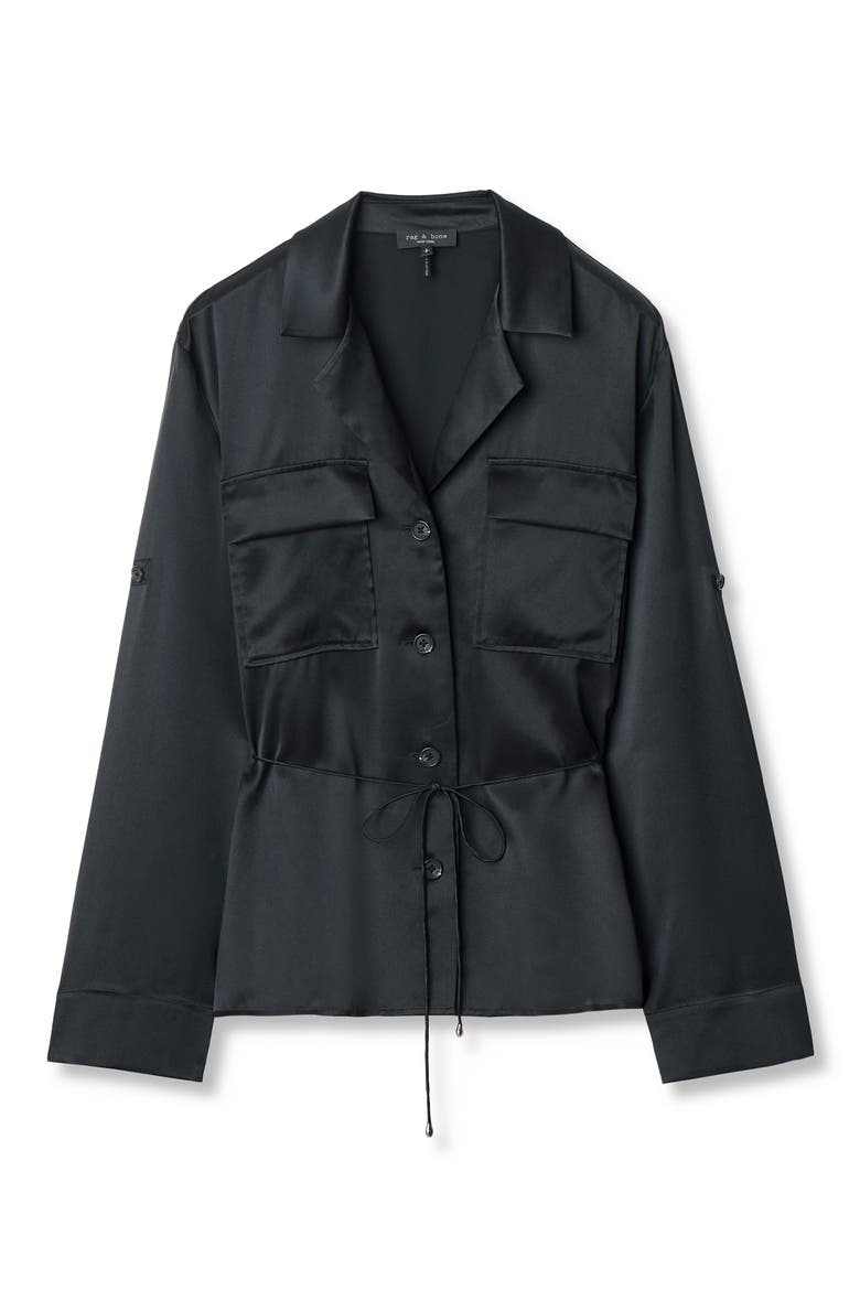 Sonny Silk Shirt, Main, color, BLACK