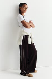 H&M Wide-leg Scuba Knit Track Pants