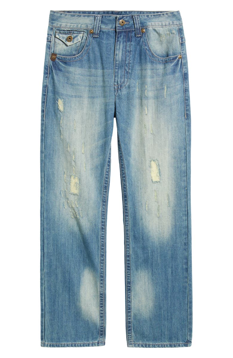 LEVEL 7 Relaxed Straight Leg Jeans, Alternate, color, Blue