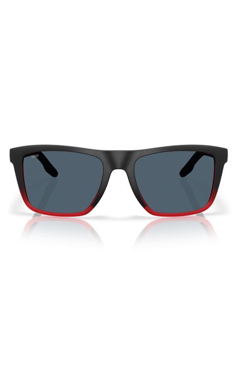 Mainsail 55mm Polarized Rectangular Sunglasses