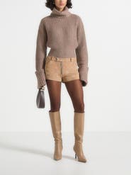 Manière De Voir Fara Suede Mini Shorts